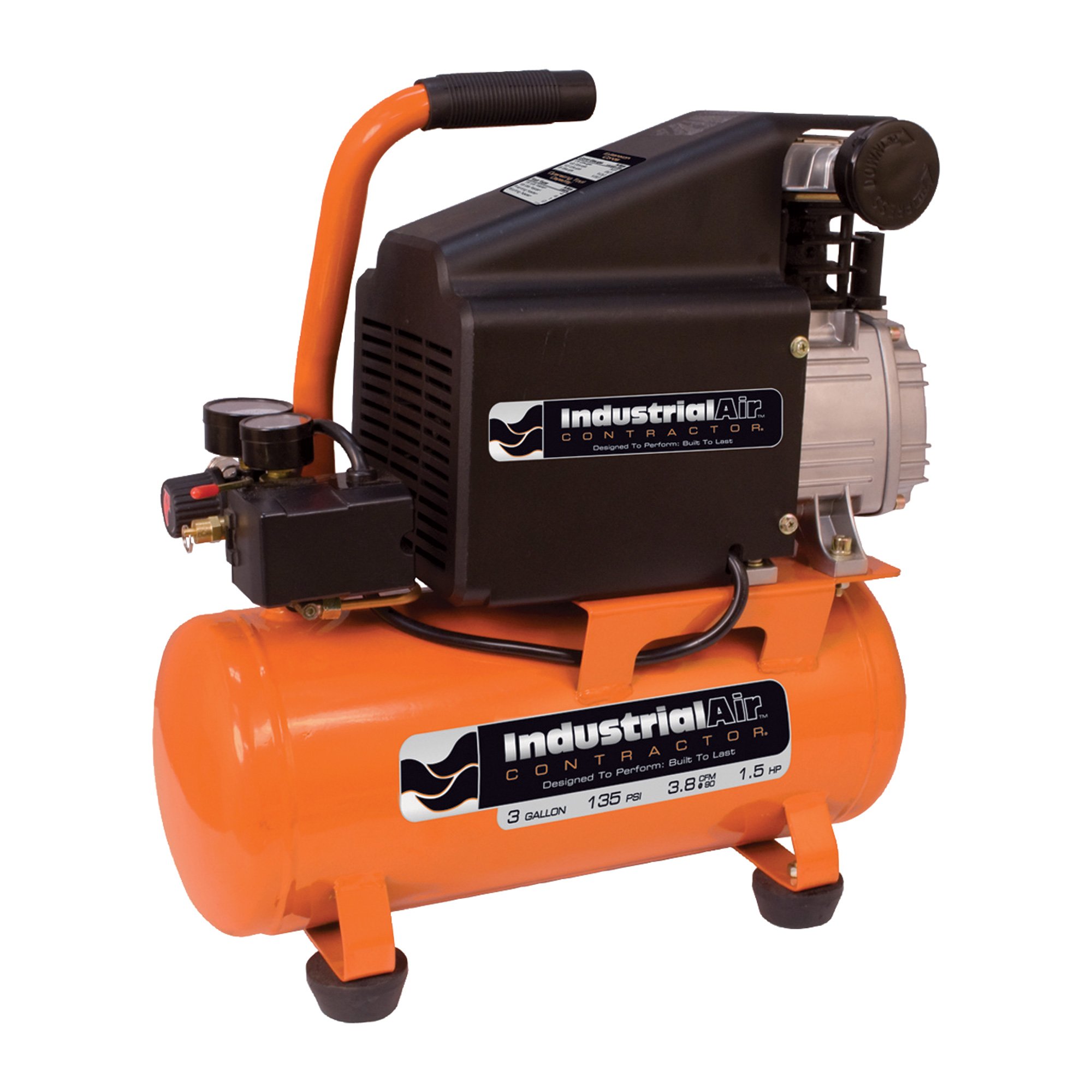 Industrial Air Portable Electric Air Compressor — 1.5 HP, 3-Gallon Hot Dog, 3.8 CFM, Model# CP1580325